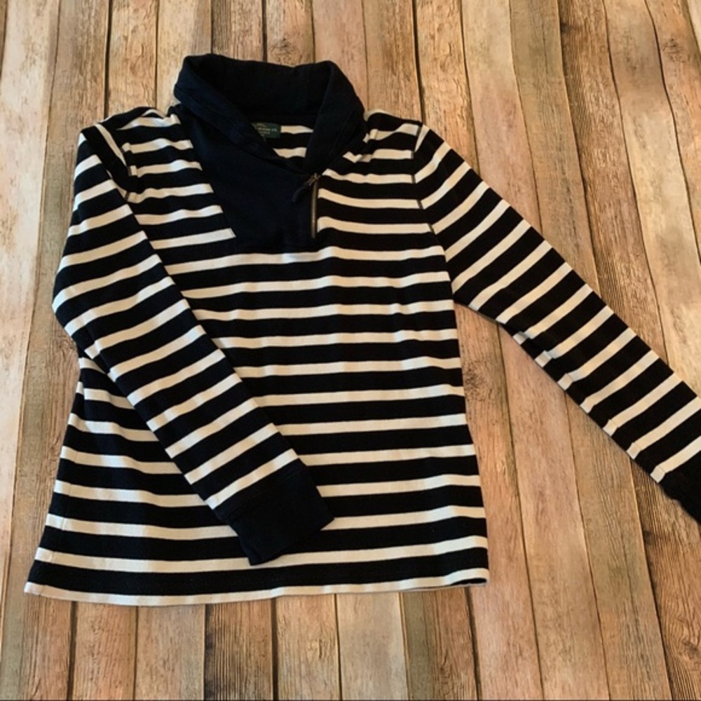 Lauren Jeans Co woman’s long sleeve striped pullover sweatshirt | size Petite L
